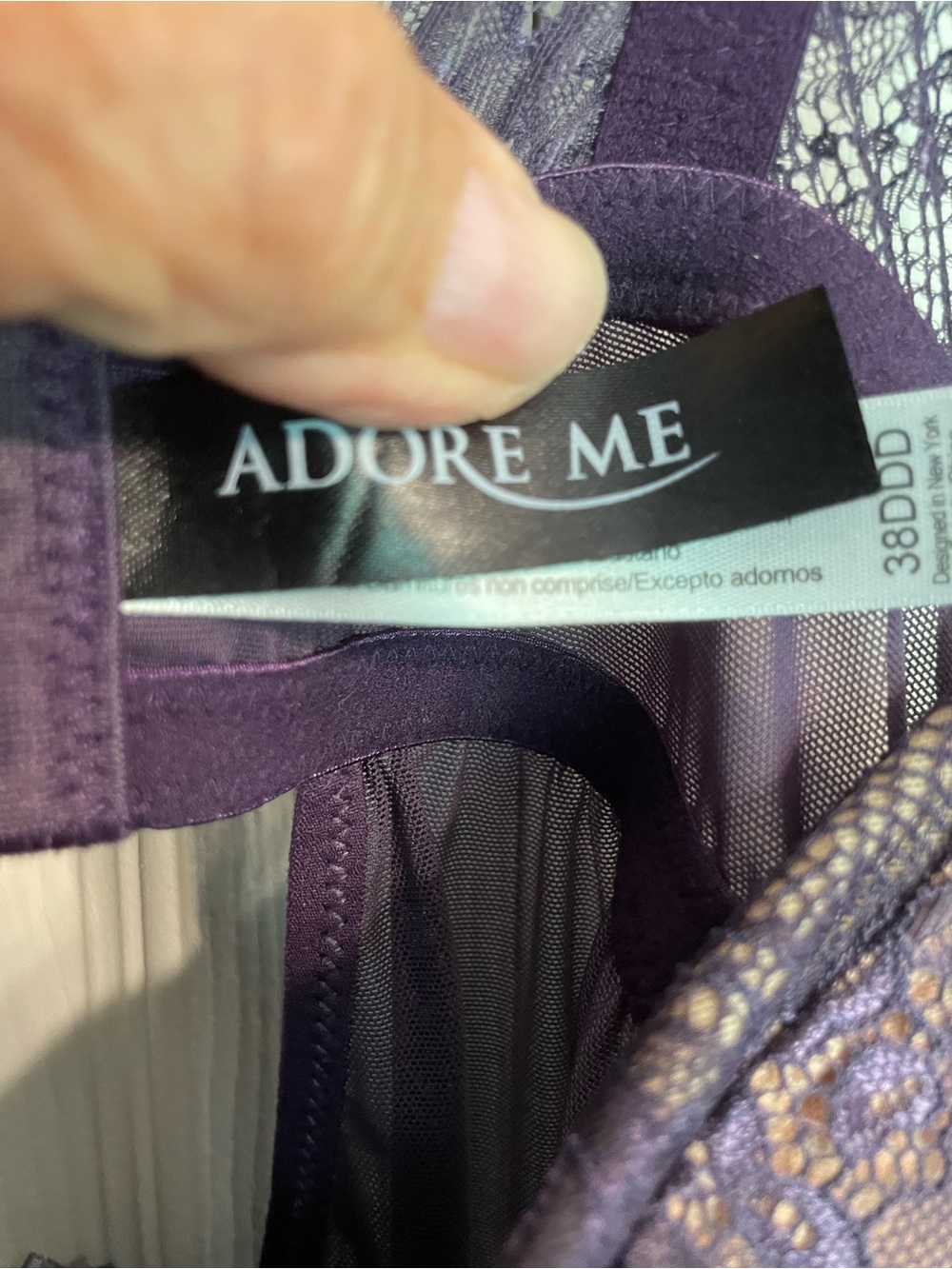 Adore Me Lace Babydoll Chemise in Plum - Picture 2 of 3
